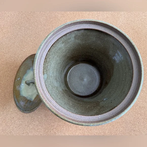 Japanese Ceramic: Mizusashi by Fukumori, Tsukidou Karatsu-yaki Suehiro Water Jar - Picture 8 of 16